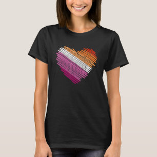 LGBt die Flagge für den lesbischen Herzensturm T-Shirt