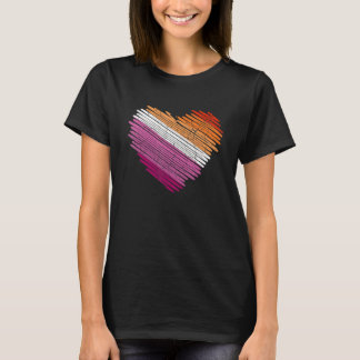 LGBt die Flagge für den lesbischen Herzensturm T-Shirt