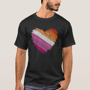 LGBt die Flagge für den lesbischen Herzensturm T-Shirt