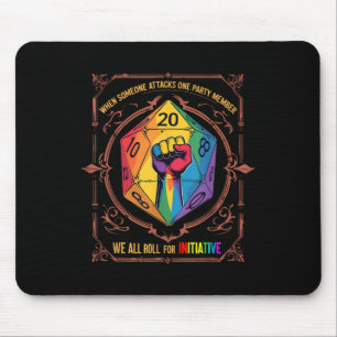 Lgbt Dnd T-Shirt Wenn jemand ein Parteimitglied an Mousepad