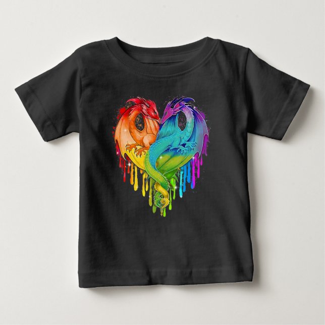LGBT Dragon Baby T-shirt (Vorderseite)