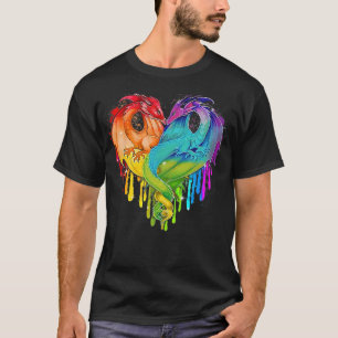 LGBT Dragon Heart Rainbow Heart Dragon LGBT - Stan T-Shirt