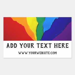 LGBT-eigenes Unternehmen oder Aktivist Stolz Regen Rechteckiger Aufkleber