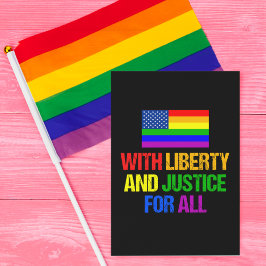 LGBT Equal Rights Rainbow American Flag Postkarte