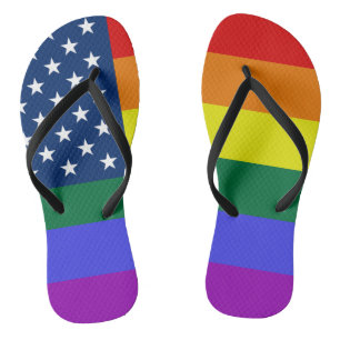 LGBT-Fahne mit Sternen Flip Flops