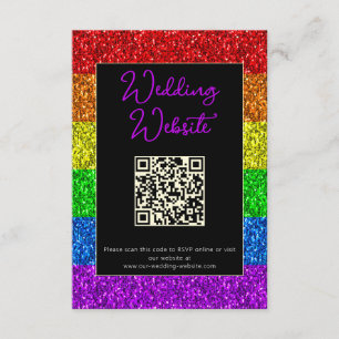 LGBT-Fahne Regenbogen-Glitzern Begleitkarte