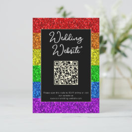 LGBT-Fahne Regenbogen-Glitzern Begleitkarte