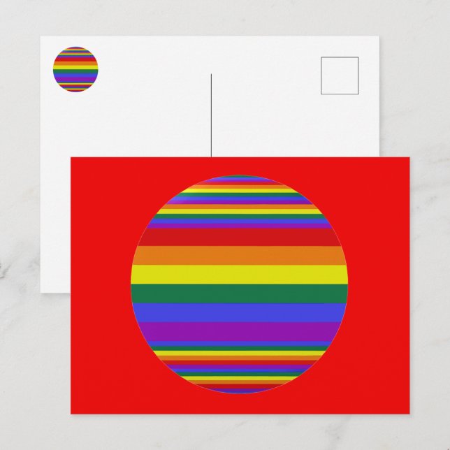 LGBT-Farben Postkarte (Vorne/Hinten)