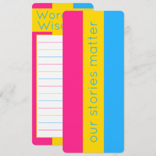 LGBT-farbiges Pansexual Flag-Lesezeichen