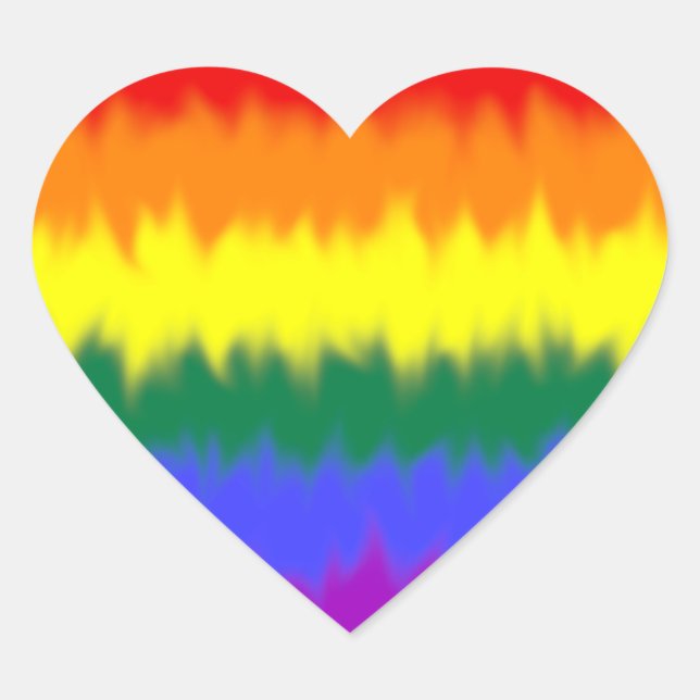 LGBT+-Flag-Aufkleber Herz-Aufkleber (Vorderseite)