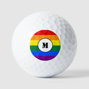 LGBT-Flag Drawstring Backpack Golfball