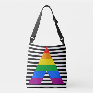 LGBT-Flag-Farben mit alleiniger Druckfunktion Tragetaschen Mit Langen Trägern