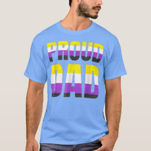 LGBT-Flag für Vater, die nicht binär sind, T- T-Shirt