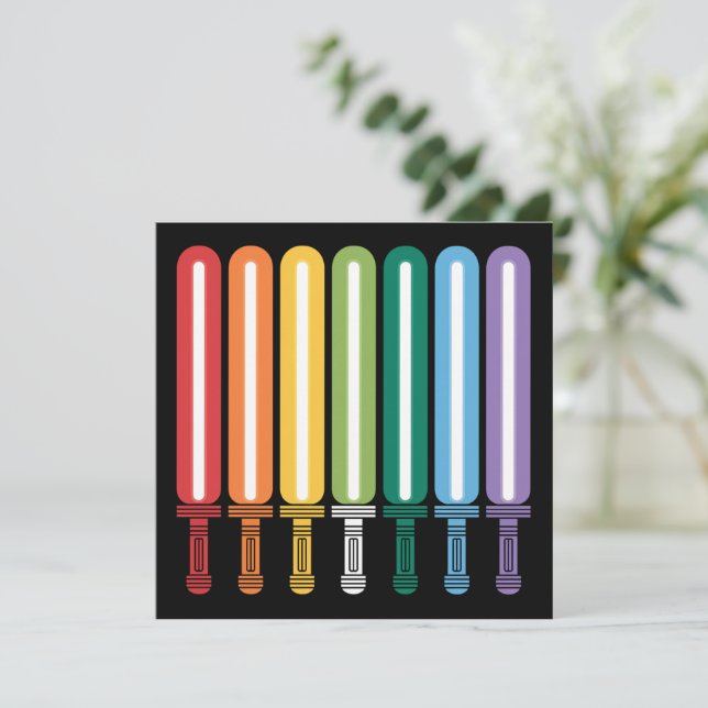 LGBT Flag Gay Pride Einladung (Stehend Vorderseite)