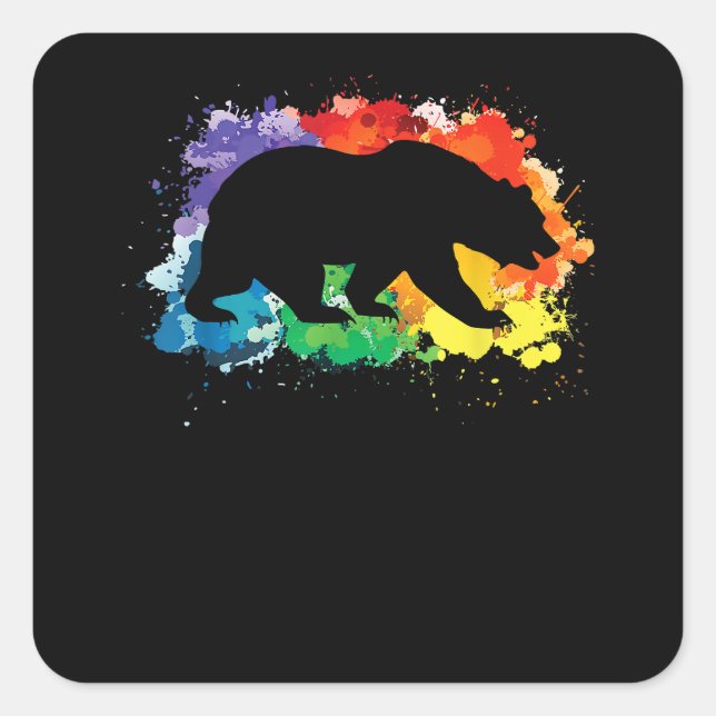 LGBT Flag Klingt Gay I in Copy Quadratischer Aufkleber (Vorderseite)