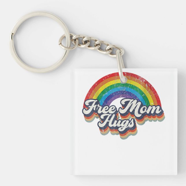 LGBT-Flag LGBT-Flag LGBT-Preis für gratis Mama Hug Schlüsselanhänger (Vorderseite)
