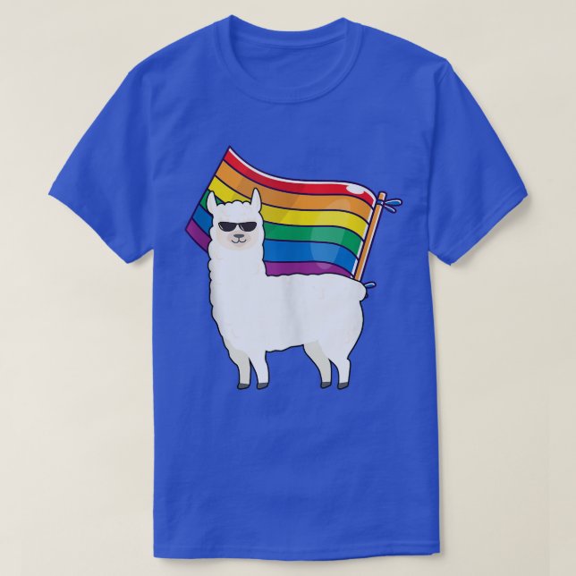 LGBT Flag  Llama Gay Lesbian Resist Men Women Gift T-Shirt (Design vorne)