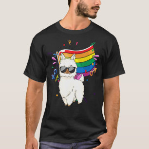 Lgbt Flag Llama Gay Lesbian Resist Special Bisexue T-Shirt