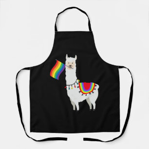 Lgbt Flag Llama Gay Lesbian Schürze