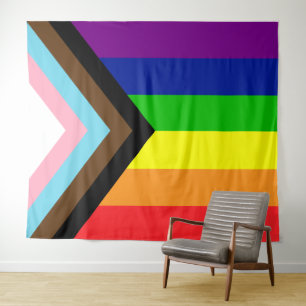 LGBT-Flag-Neustart - trans & POC inklusive Wandteppich