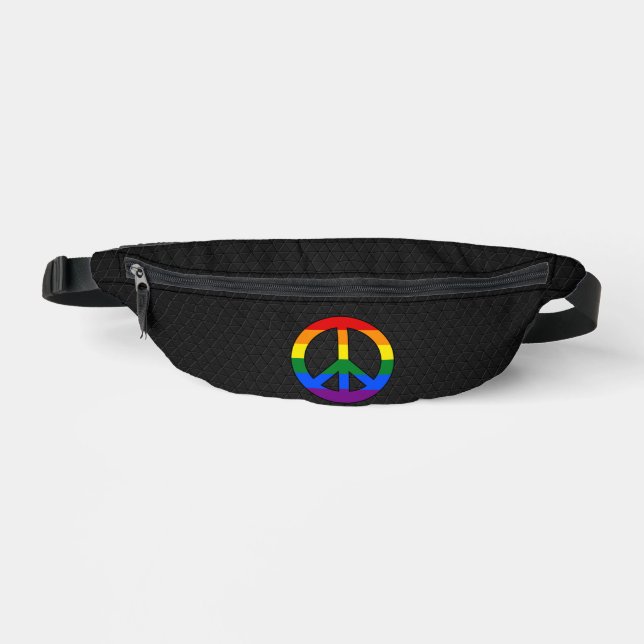 LGBT flag peace sign  Bauchtasche (Vorderseite)