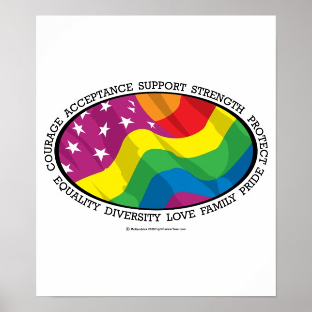 LGBT-Flag Poster (Vorne)