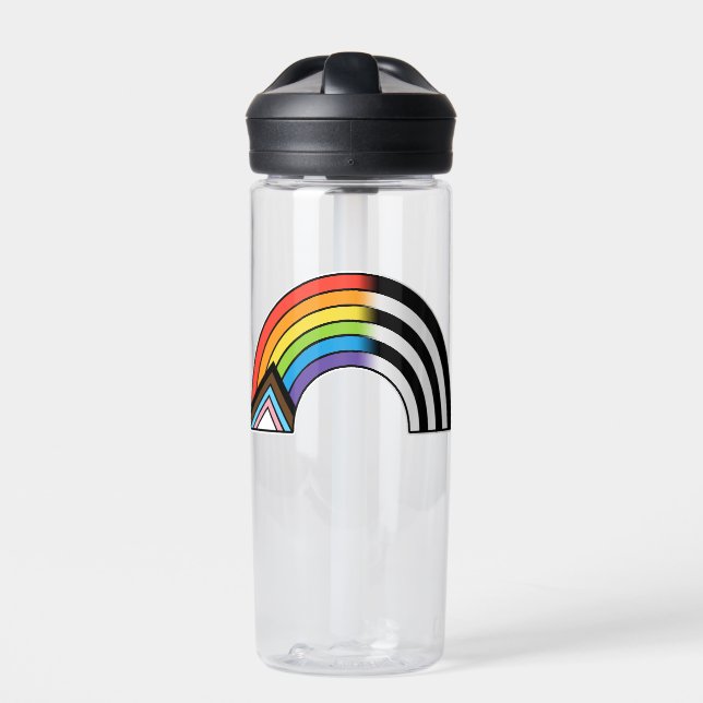 LGBT-Flag-Progress-Flag-Flag nur gerade Trinkflasche (Vorderseite)