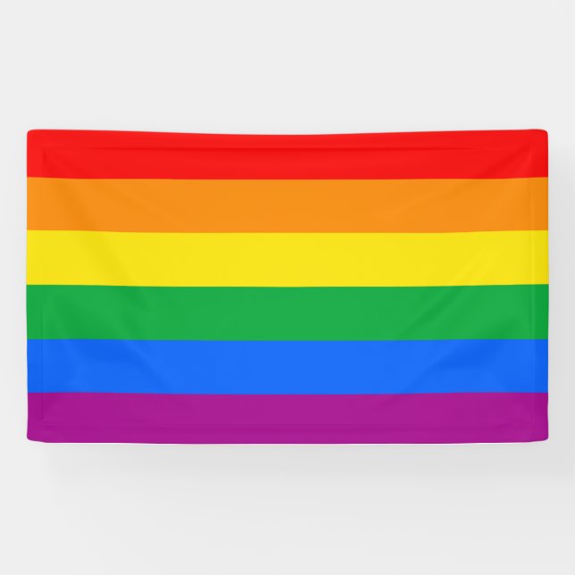 LGBT-Flag/Regenbogenflagge Banner (Horizontal)