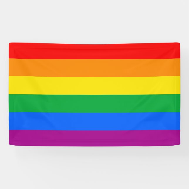 LGBT-Flag / Regenbogenflagge Banner (Horizontal)