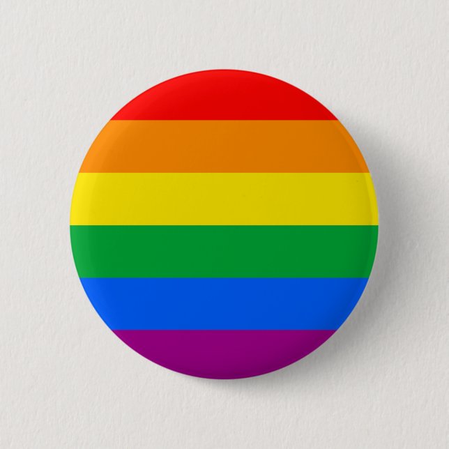 LGBT-Flag / Regenbogenflagge Button (Vorderseite)