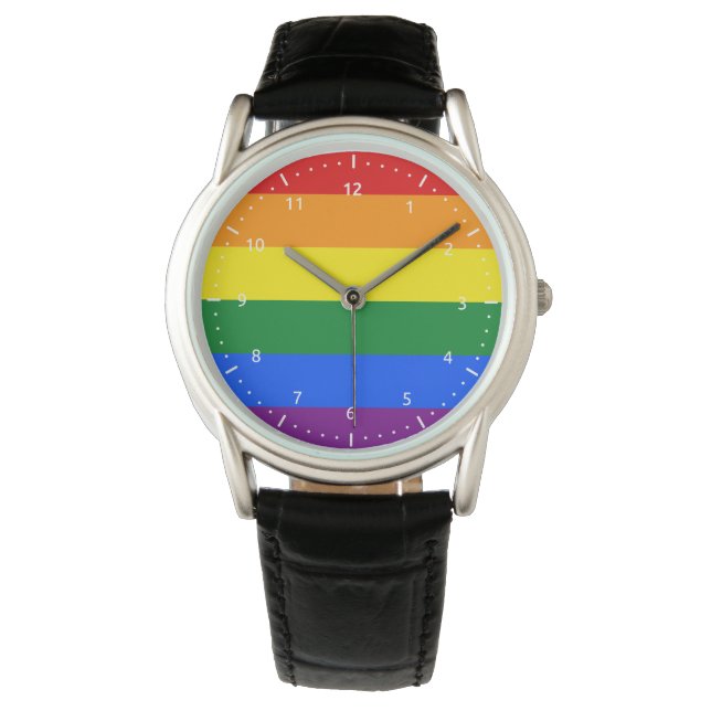 LGBT-Flagge Armbanduhr (Vorderseite)