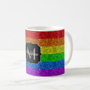 LGBT-Flagge - dynamische Glitzern Tasse