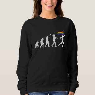 Lgbt-Flagge Flaggen-Evolution Affe Mensch Liebe Bi Sweatshirt