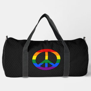LGBT-Flagge Friedenszeichen Duffle Bag