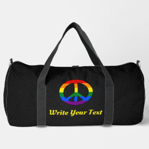 LGBT-Flagge Friedenszeichen Duffle Bag