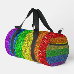 LGBT-Flagge lebhafte Glitzern für Regenbogen-Glitz Duffle Bag