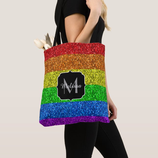 LGBT-Flagge lebhafter Regenbogen-Glitzer Funkeln M (Von Nahem)