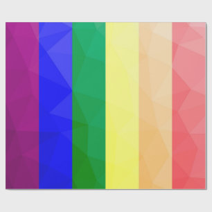 LGBT-Flagge Regenbogenlinien geometrisches Maschen Geschenkpapier