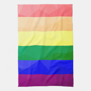 LGBT-Flagge Regenbogenlinien geometrisches Maschen Geschirrtuch