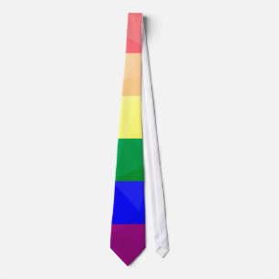 LGBT-Flagge Regenbogenlinien geometrisches Maschen Krawatte