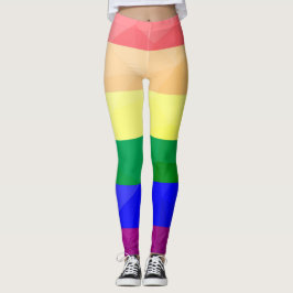 LGBT-Flagge Regenbogenlinien geometrisches Maschen Leggings