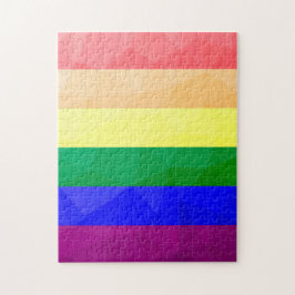 LGBT-Flagge Regenbogenlinien geometrisches Maschen Puzzle
