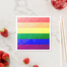 LGBT-Flagge Regenbogenlinien geometrisches Maschen Serviette