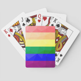LGBT-Flagge Regenbogenlinien geometrisches Maschen Spielkarten