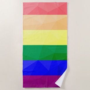 LGBT-Flagge Regenbogenlinien geometrisches Maschen Strandtuch