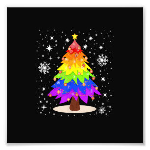 LGBT-Flagge Weihnachtsbaum Frohe Weihnachten Gay L Fotodruck