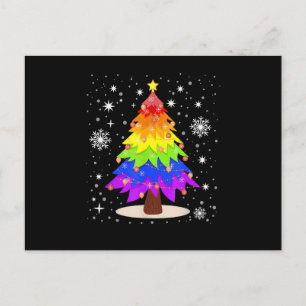 LGBT-Flagge Weihnachtsbaum Frohe Weihnachten Gay L Postkarte