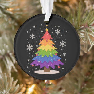 LGBT-Flagge Weihnachtsbaum Frohe Weihnachten Gay P Ornament