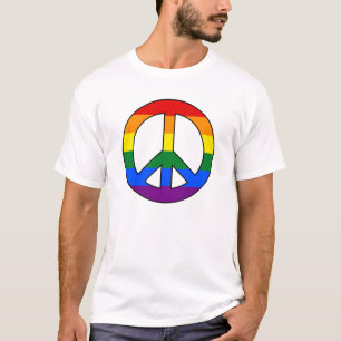 LGBT Flaggen-Friedenszeichen T - Shirt