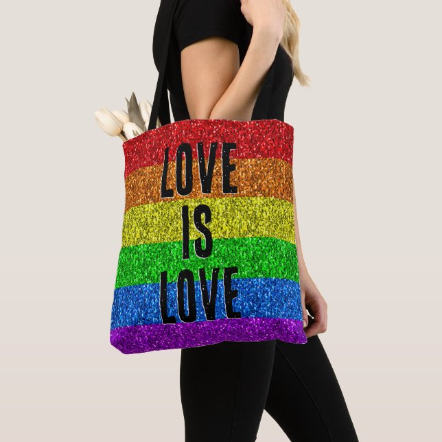 LGBT-Flaggenbelebung mit Sparkle-Liebe anpassen (Von Nahem)
